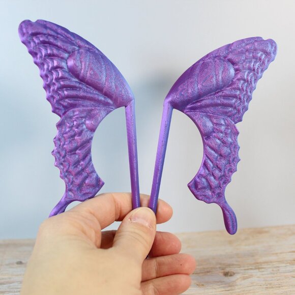 Accessories - Butterfly Wings Hair Sticks - 3D Printed Fantasy Hair Accessory Pair of 2